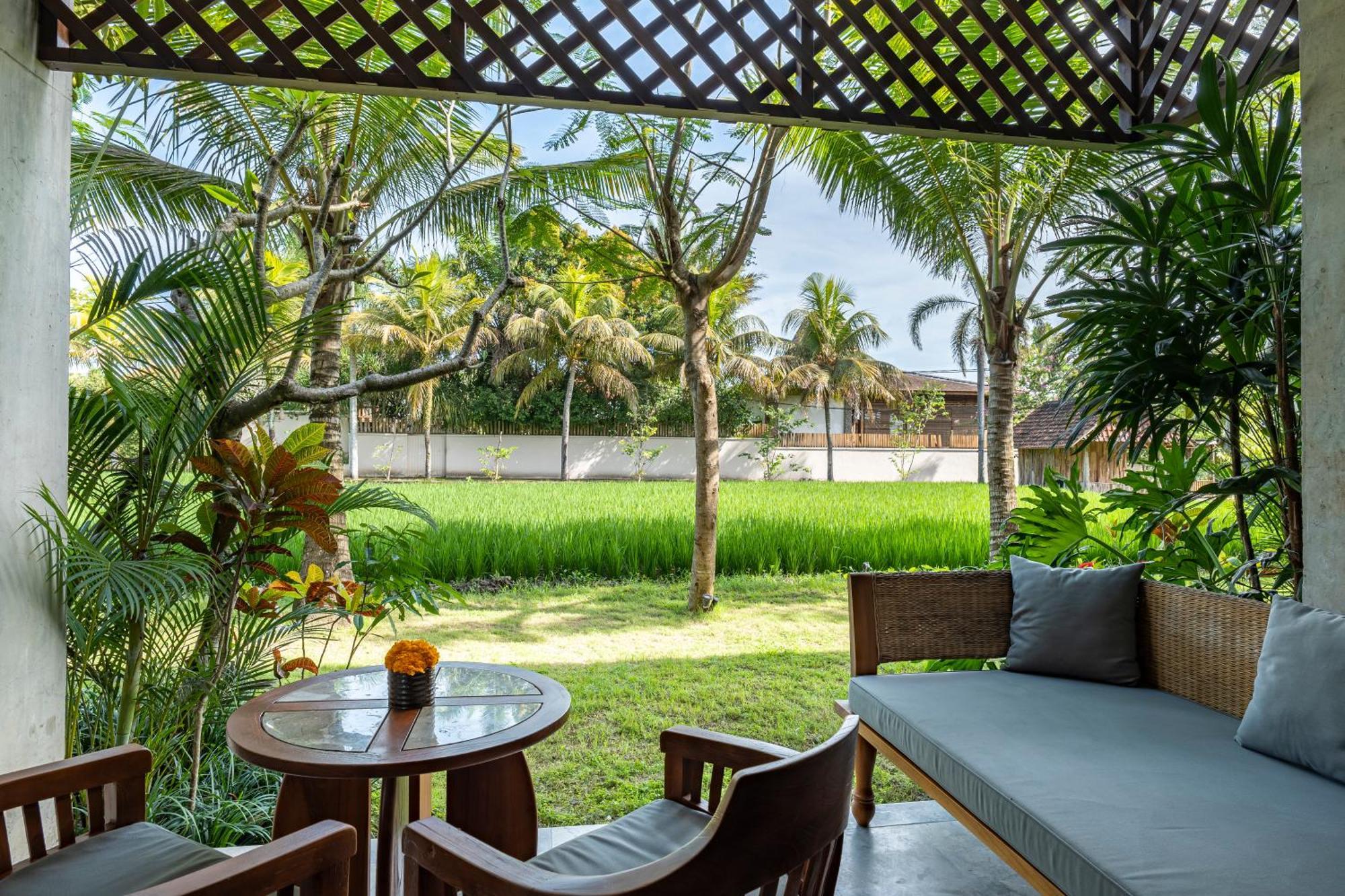 Hotel Adiwana Bisma Ubud Esterno foto View of the rice fields from the hotel